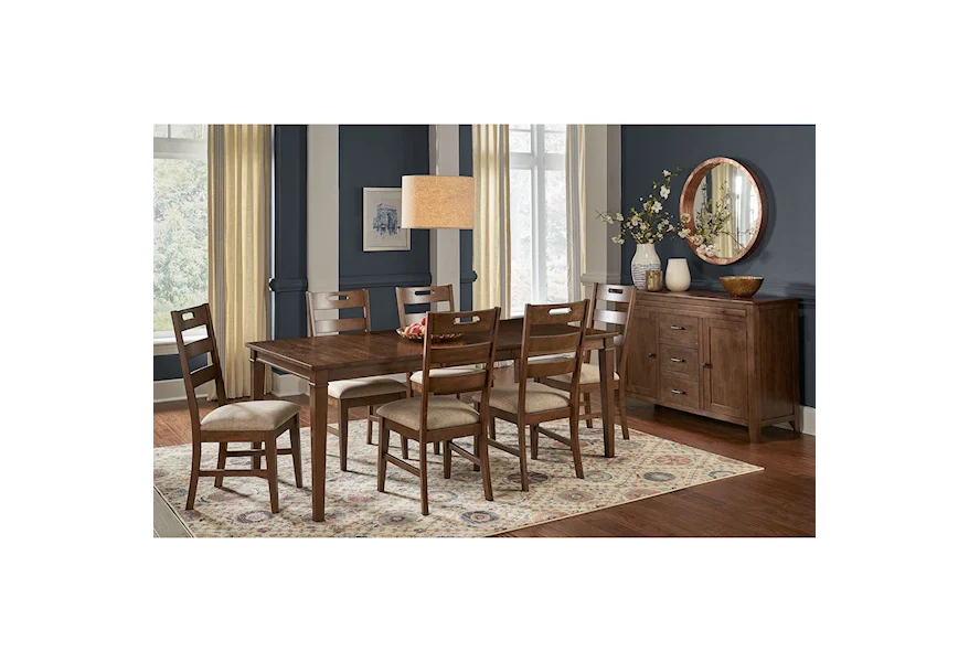 Blue Mountain 7-Piece Table and Chair Set by AAmerica at Esprit Decor Home Furnishings